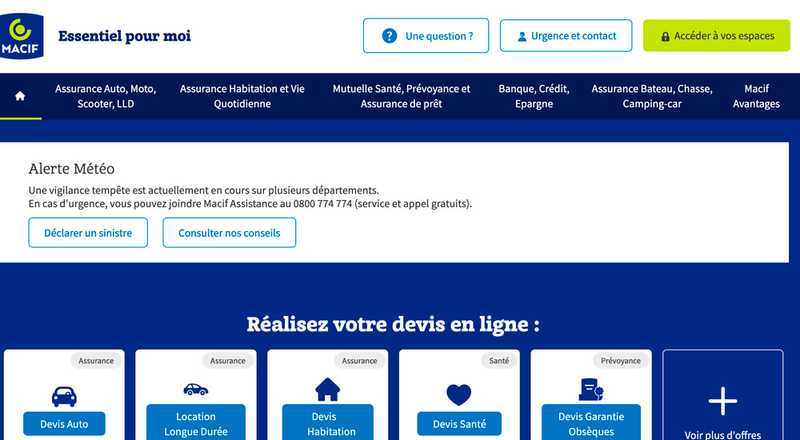 Informations générales - MACIF